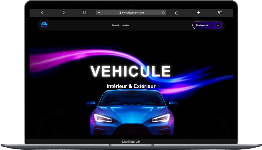 Version desktop Oh My Clean Services